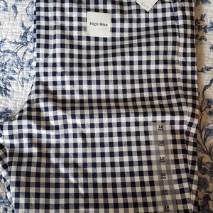 Gingham High-Waisted Pixie Full-Length Pants